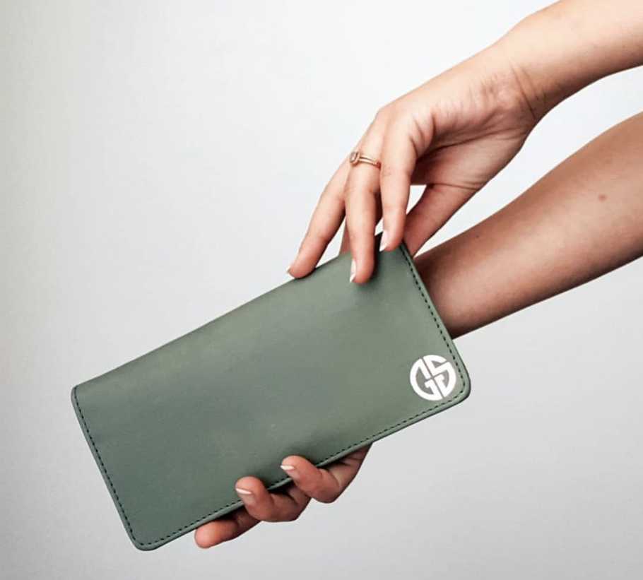 Genesis Style Ladies Genuine Leather Wallet Olive Green