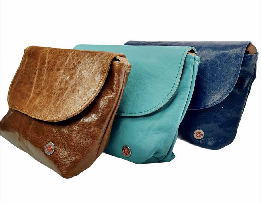 Genesis Style Genuine Leather Sling Bag - Teal